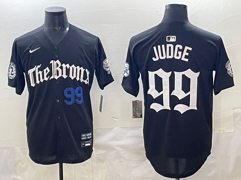 Men 2025 New York Yankees 99 Judge Black Five generations Joint Name Nike MLB Jersey style 34